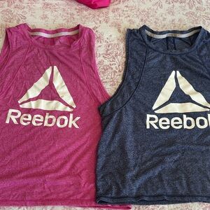Reebok Kids' Magenta and Navy Tank Tops
